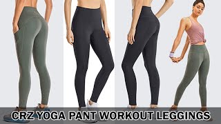 CRZ YOGA Women's Naked Feeling High Waisted Yoga Pants with Pockets Workout Leggings #Shorts