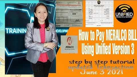 How to Pay Meralco Bill using  Unified V3