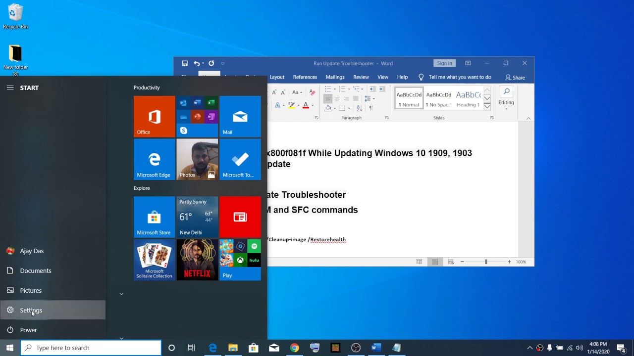 How To Fix Error 0x800f081f Windows 10 Update