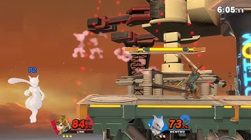 Super Smash Bros. Ultimate Elite! J-AERIAL (Link) VS Mewtwo