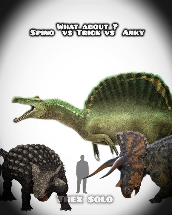 what about? Spino vs Trick vs Anky in water #dinosaur #jurassicworld #jurassicpark #paleontology