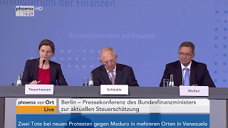 Steuerschätzung: Pressekonferenz von Wolfgang Schäuble am 11.05.17
