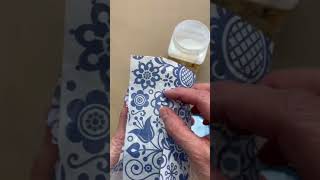 How to Decoupage Glass Candle with Dixie Belle Rice Paper and Satin Clear Coat. #dixiebellepaint