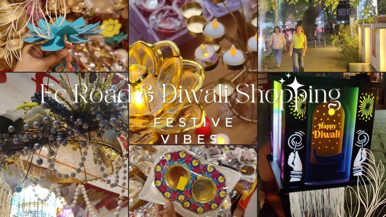 Exploring FC Road Pune 🤩🛍️ Street Food + Diwali Street Shopping 🪔🏮 | Affordable Fashion & Vlog  🎥🎀