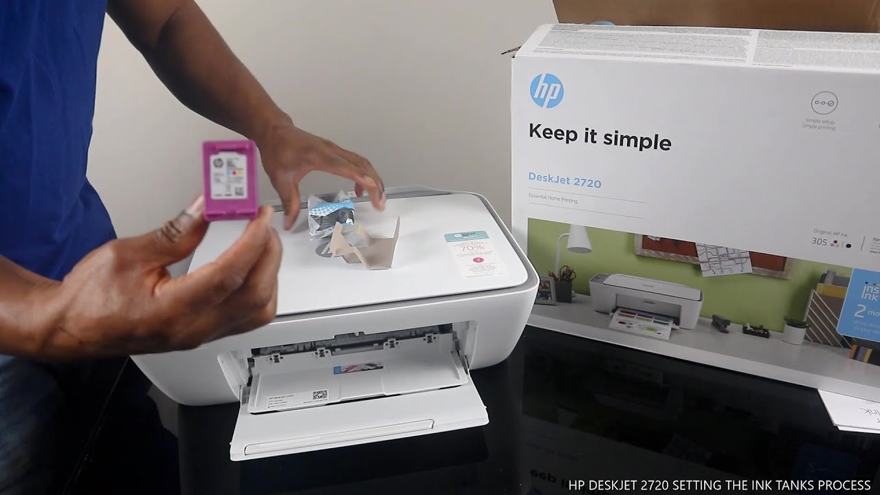 HP DESKJET 2720e ALL IN ONE PRINTER LEARN HOW TO LOAD THE INK CARTRIDGES 