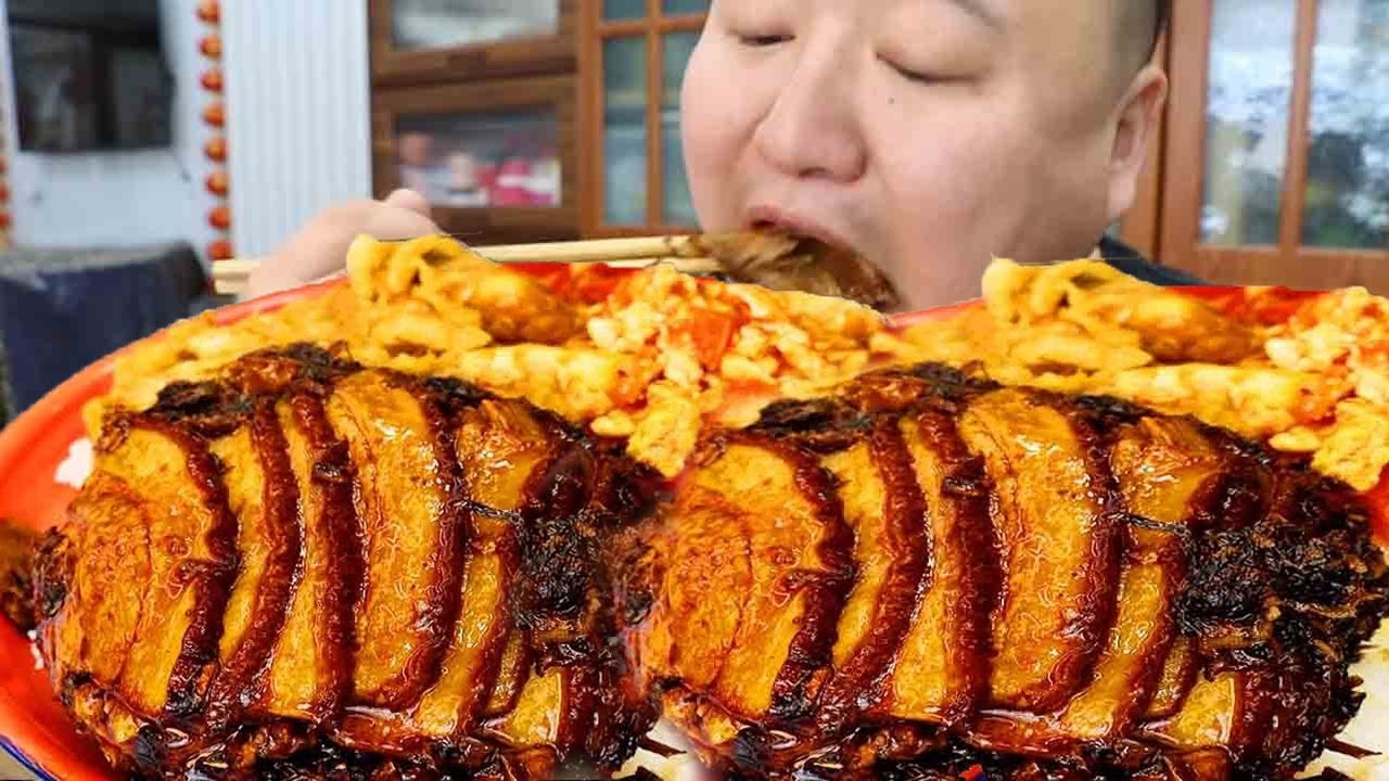 Ah Qiang Eats A Plate Of Rice With Braised Pork With Pickled Vegetables, It’S So Satisfying | Mkuban