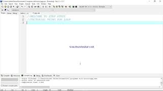 Factorial using for loop in C