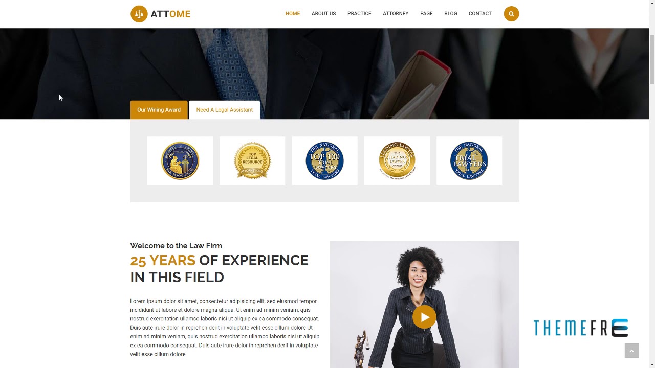 Attome Lawyer and Attorney Responsive WordPress Theme      Plutarch W