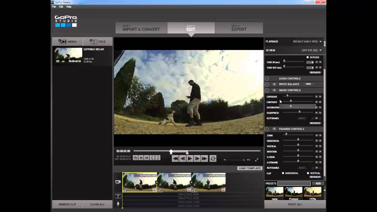 Gopro Studio 2 0 Tutorial Francais Reglage Correction Des Sequence Videos Youtube