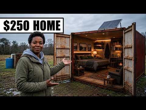 Black Homeless Woman Turns A $250 Shipping Container Into A Fully Off-Grid Home