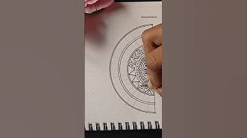 draw a half mandala with me ✨☘️ | Easy Mandala Tutorial #shorts #viralshots #art #mandala