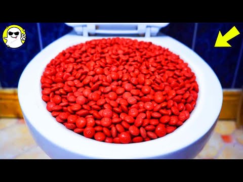Will it Flush? - Coca Cola, Fanta, Sprite, 7up, Red Candy, Chocolate Candy, M&M's, Candy