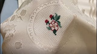 Kanaviçe Masa örtüsü için çiçek modeli şablonu çıkarma - YouTube