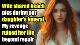 Wife shared beach pics during our daughter's funeral. My revenge ruined her life beyond repair.