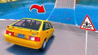 СМОЖЕТ ЛИ ВАЗ 2114 ПРОЕХАТЬ БОЛЬШУЮ ЛУЖУ В ГТА 5 МОДЫ! ЭКСПЕРИМЕНТЫ В GTA 5 ВИДЕО MODS