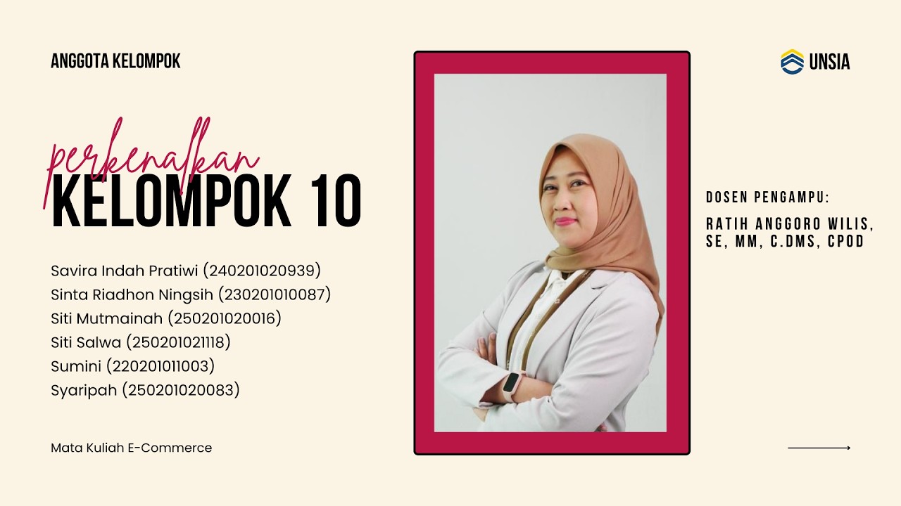 Review Presentasi 3 video terbaik Matkul E-Commerce I Kelompok 10 Kelas MJ506