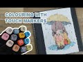 Soothing Colouring Session: Girl Crying Under Umbrella in the Rain ☔ — Coloured with Touch Markers