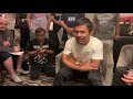 Manny Pacquiao media scrum, July 16, 2019, Las Vegas, NV, before Keith Thurman fight