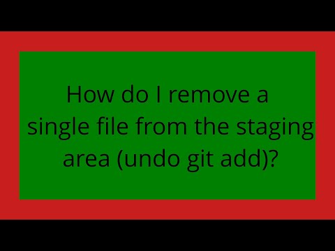 How do I remove a single file from the staging area (undo git add)?