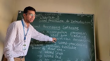 Computer,Class-3,Ch-3, Word Processor- An Introduction