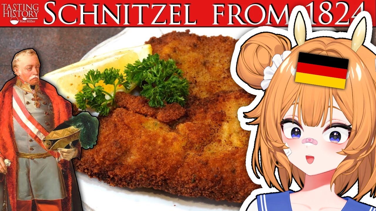 German Vtuber Reacts To The Legend Of The Schnitzel | Tasting History Max Miller