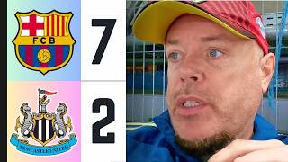 Youve Bottled The Occasion Away End Reaction As Barcelona Destroy Newcastle 7 - 2 😠😡