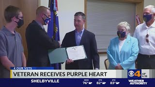 Veteran receives Purple Heart