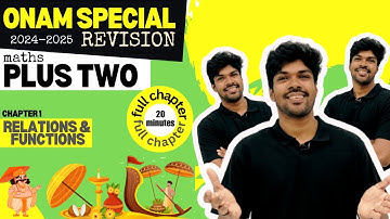 ONAM EXAM SPECIAL | plus two | Kerala | maths | RELATIONS AND FUNCTIONS | chapter 1 | one shot