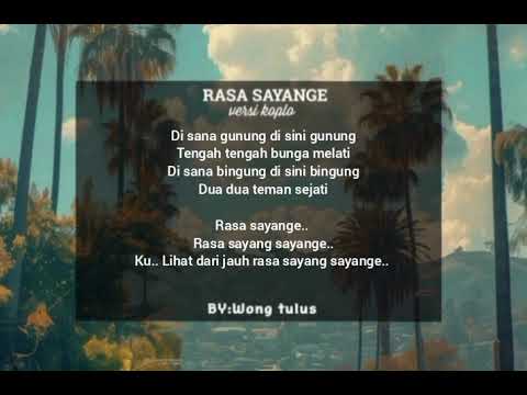 KARAOKE RASA SAYANGE VERSI KOPLO ( viral !!! )