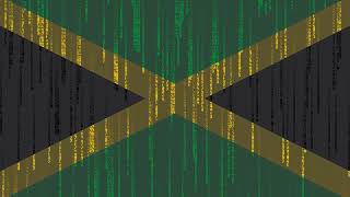 Jamaica Flag Matrix Rain Style Digital Stock Illustration | Motion background | Screen Saver screenshot 5