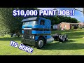 THE AIRFORCE CABOVER PAINT JOB IS COMPLETE..... IT LOOKS AMAZING!!!!!