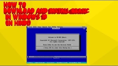 How to download and install qbasic 4.5 in windows 7,8,10 in laptop||TECH TALK