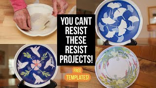 3 Paper Resist Projects - WITH FREE TEMPLATES!