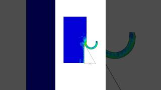 2D orthogonal cutting in Abaqus.  #abaqus #machinlearning #engineering