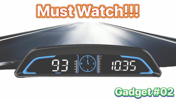 Gps speedometer heads up display for cars G10 Blue white speed