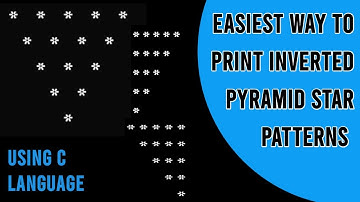 Inverted Pyramid Star Patterns In C Language | Pattern Programs In C | Part 2