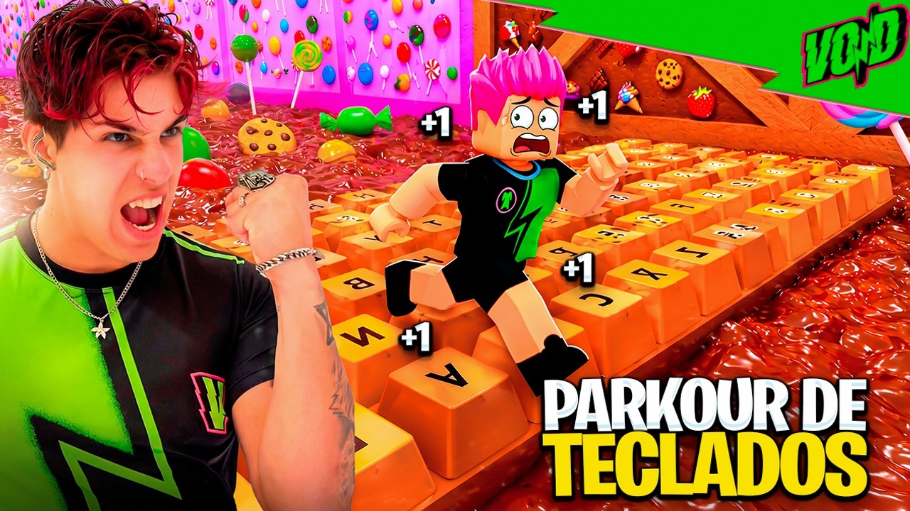 TESTEI O NOVO MUNDO DE PARKOUR NOS TECLADOS *zerei na primeira vez