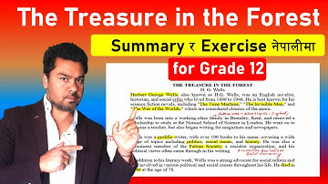 The Treasure in the Forest ( by HG Wells ) Summary and Exercise || Grade 12 English Literature