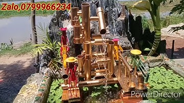 Guồng nước dân tộc, bằng ống nhựa, câu cá,,,go fishing