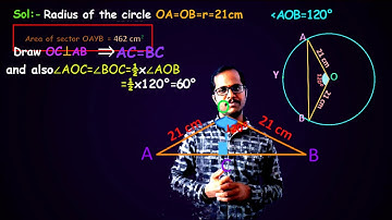 Finding the area of segment of a circle || Example 1 from text book