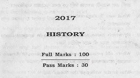 History (2017) Question Paper of AHSEC Class 12th final exam