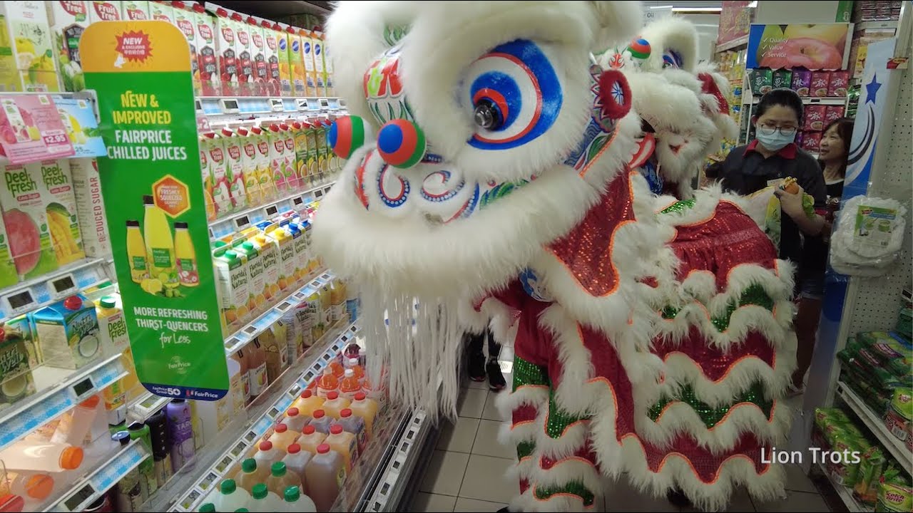 [4K] Lion Dance Cai Qing for F&N at Sun Plaza Fairprice on 21 Jan 2024
