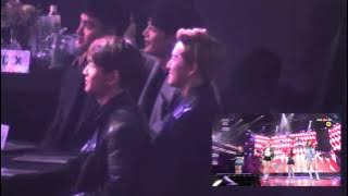 SHINee & EXO react to Red Velvet's Dumb Dumb @ 160114 SMA