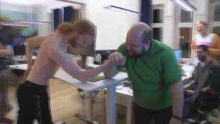 Famous Notch vs Jeb: Arm Wrestle - Fus Ro Dah! Wealth