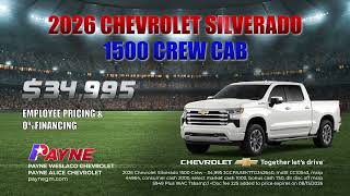 2026 Chevrolet Silverado 1500 for $34,995 | Payne Weslaco Chevrolet | Weslaco, Texas