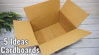 Look what I made with these cardboards. 5 more trash-to-treasure ideas for cardboards! diy cardboard