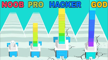 NOOB VS PRO VS HACKER VS GOD in Domino Run