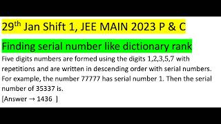 Five digits numbers are formed using the digits 1,2,3,5,7 with repetitions and are written in