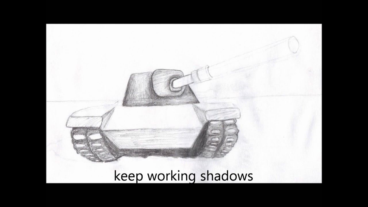 drawing ARMY Military tank vehicle - YouTube