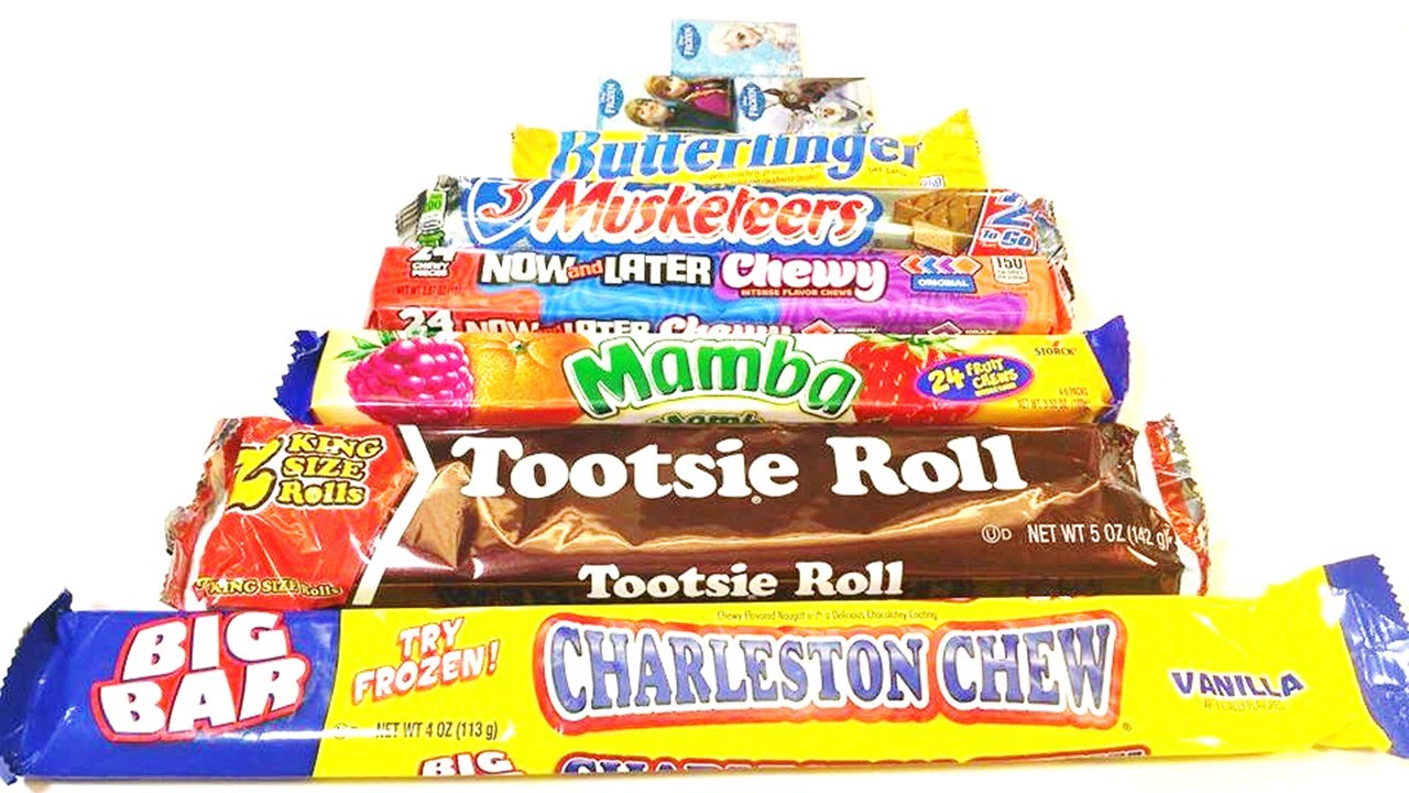 A lot of Candy bars Countdown Learn Sizes and Flavors